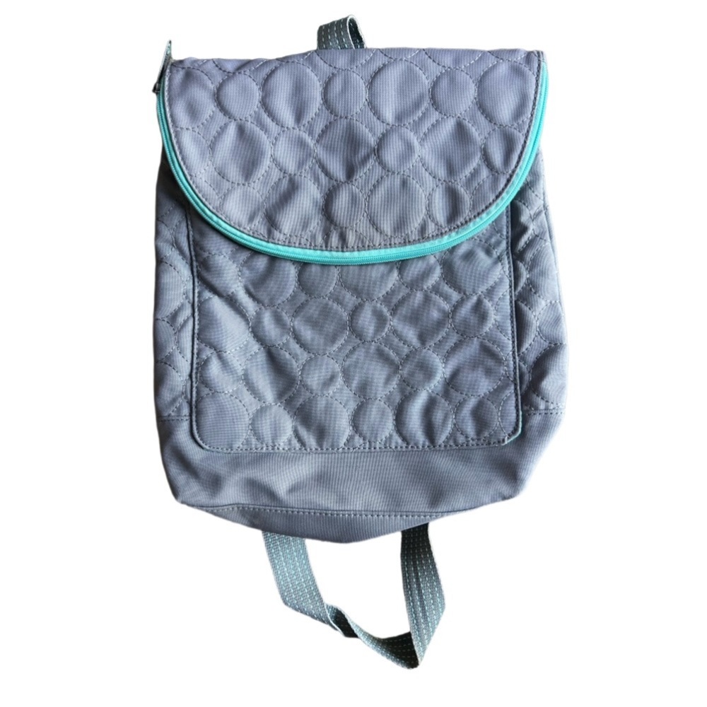 Thirty-One Vary You Backpack Purse - gray quilted